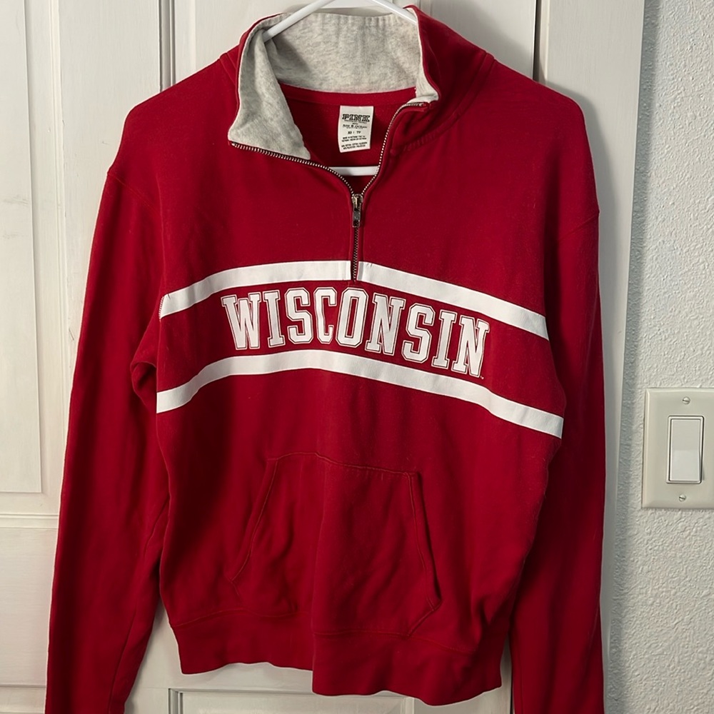 Pink Wisconsin Sweater